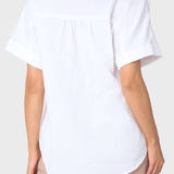 All Day Henley Cotton Gauze Top | Milk & Baby