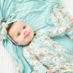 Soft & Stretchy Zipper Footie | Bacon & Eggs Haze | Milk & Baby