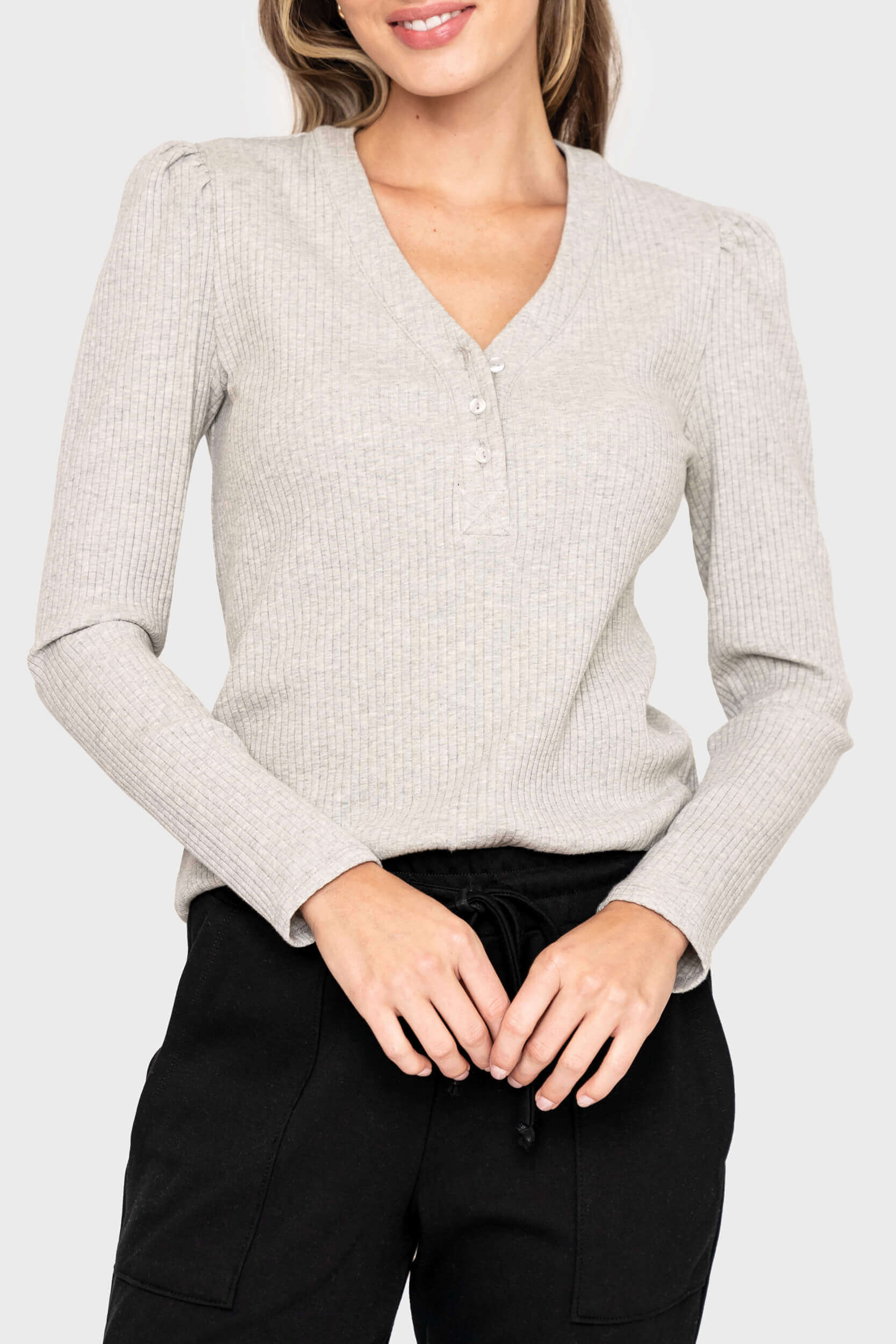 The Amelia Ribbed Henley | Milk & Baby