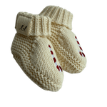 Candy Cane Embroidered Booties | Milk & Baby