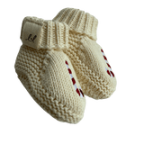 Candy Cane Embroidered Booties | Milk & Baby