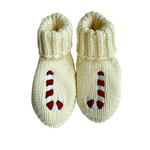 Candy Cane Embroidered Booties | Milk & Baby