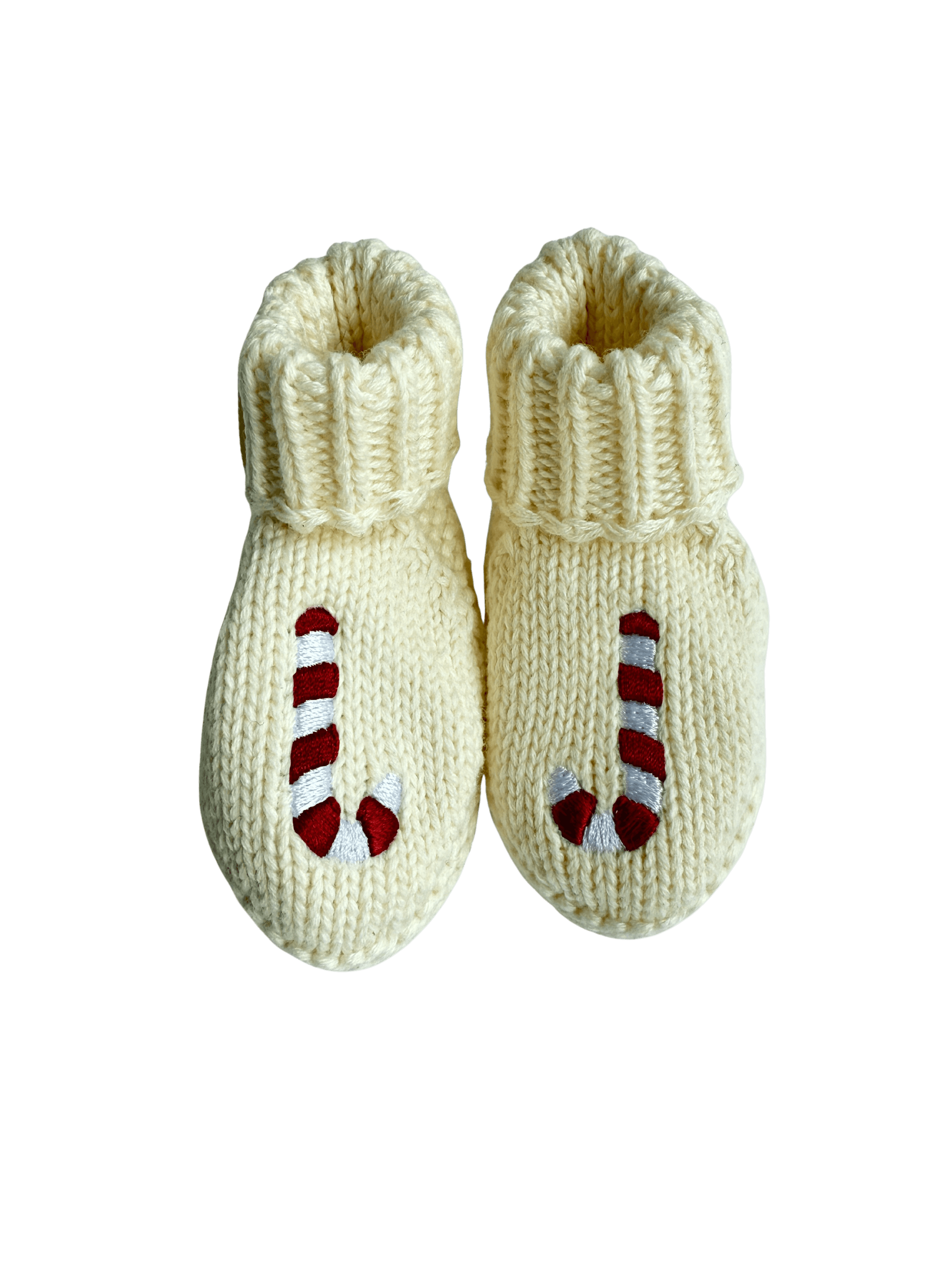 Candy Cane Embroidered Booties | Milk & Baby