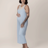 Charlie Maternity & Nursing Romper | French Blue | Milk & Baby
