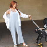 Charlie Maternity & Nursing Romper | French Blue | Milk & Baby