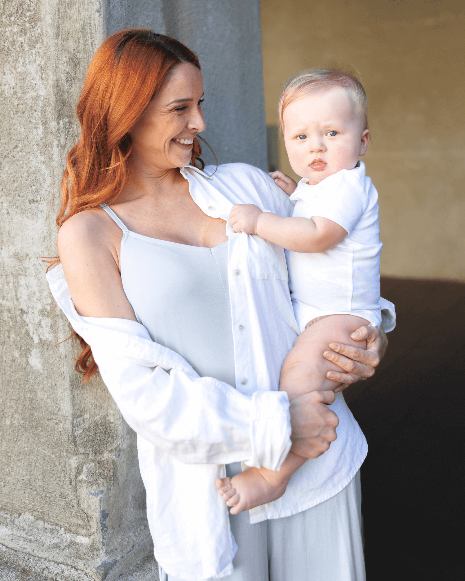 Charlie Maternity & Nursing Romper | French Blue | Milk & Baby