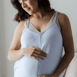 Charlie Maternity & Nursing Romper | French Blue | Milk & Baby