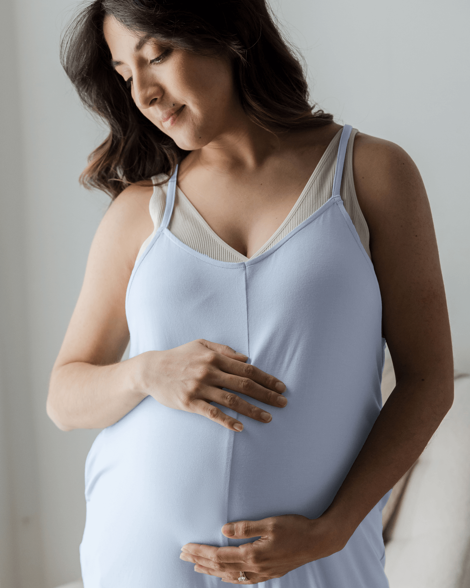 Charlie Maternity & Nursing Romper | French Blue | Milk & Baby