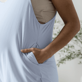 Charlie Maternity & Nursing Romper | French Blue | Milk & Baby