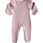 Powder Pink | Classic Ruffle Jumpsuit | Milk & Baby
