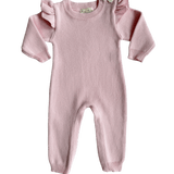 Powder Pink | Classic Ruffle Jumpsuit | Milk & Baby