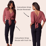 Nursing & Maternity Everywhere Long-Sleeve Wrap Blouse | Terra | Milk & Baby
