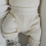 Luna + Luca Baby Rib Leggings | Cream | Milk & Baby