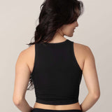 Sublime® Bamboo Maternity & Nursing Longline Bra Top | Black | Milk & Baby