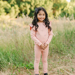 Pink Ribbon Ruffle French Terry Set | Milk & Baby