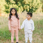 Pink Ribbon Ruffle French Terry Set | Milk & Baby