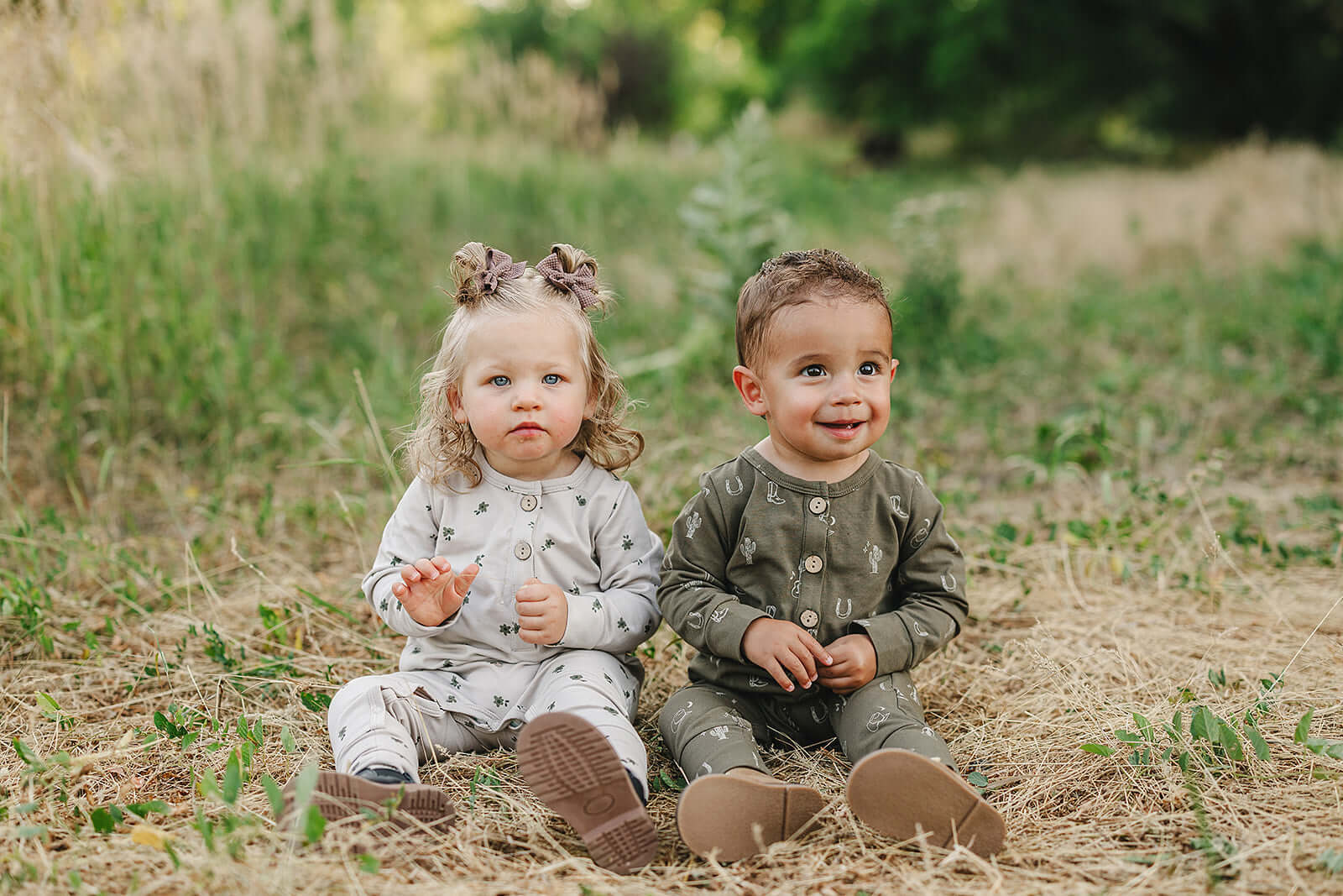 Floral Long Sleeve Button Romper | Milk & Baby