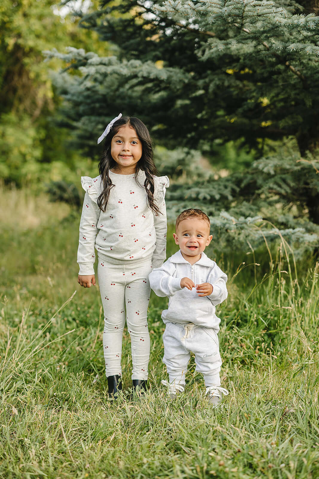 Cherry Ruffle French Terry Set | Milk & Baby