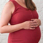 Organic Cotton Ribbed Knit Maternity to Nursing Tank Dress | Milk & Baby