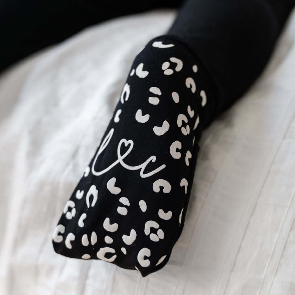 Allie Black Bamboo Convertible Footie | Milk & Baby