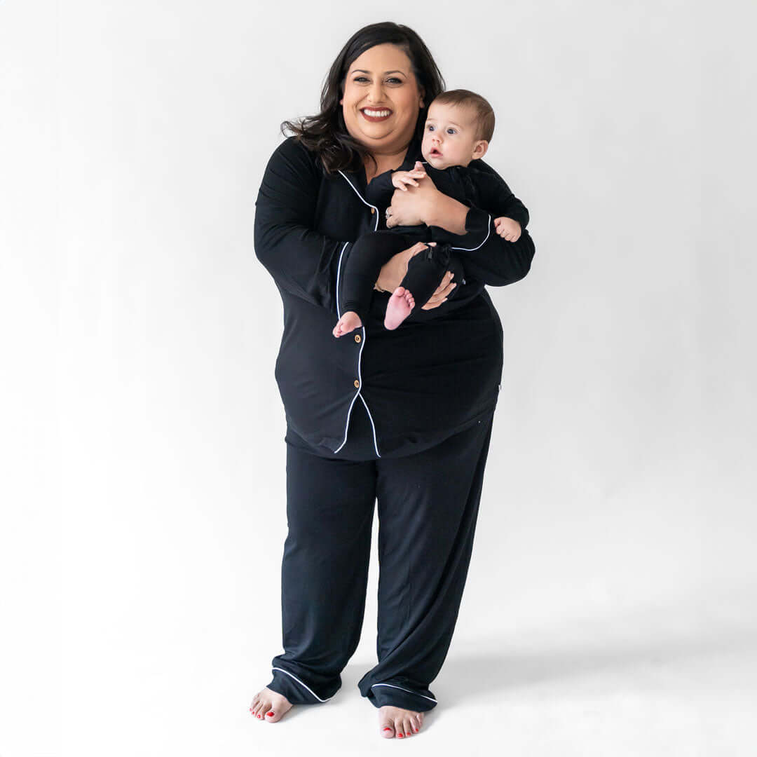 Allie Black Bamboo Women's Luxe Lounge Set | Milk & Baby