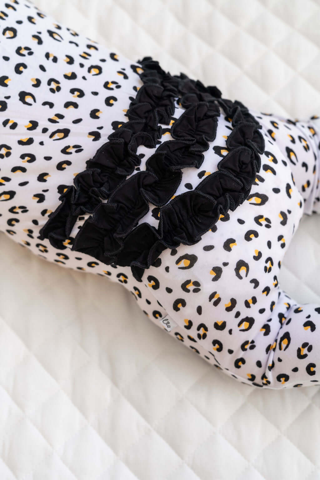 Allie Leopard Bamboo Ruffle Convertible Footie | Milk & Baby