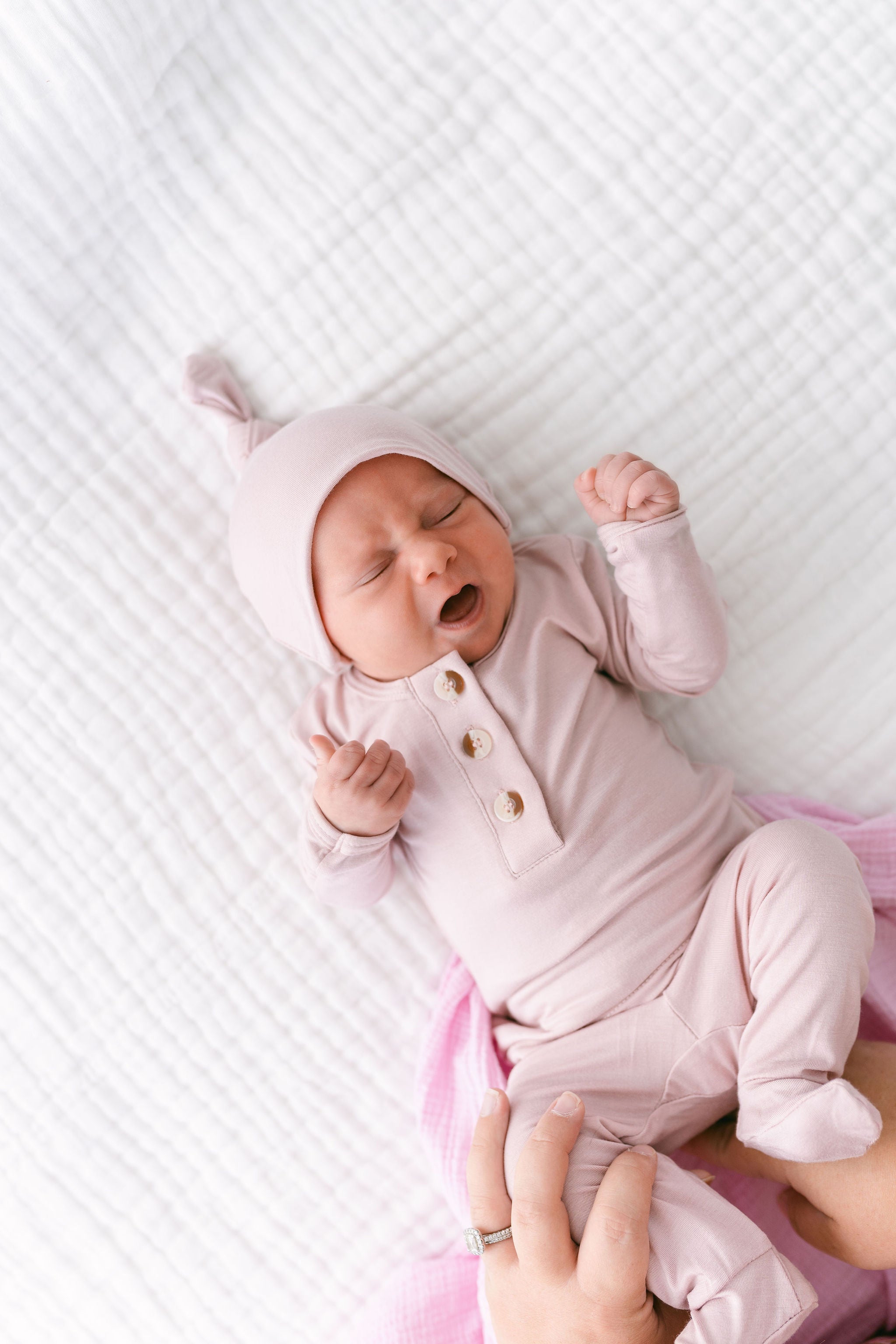 Aspen Outfit, Hat and Headband Set | Dusty Rose | Milk & Baby