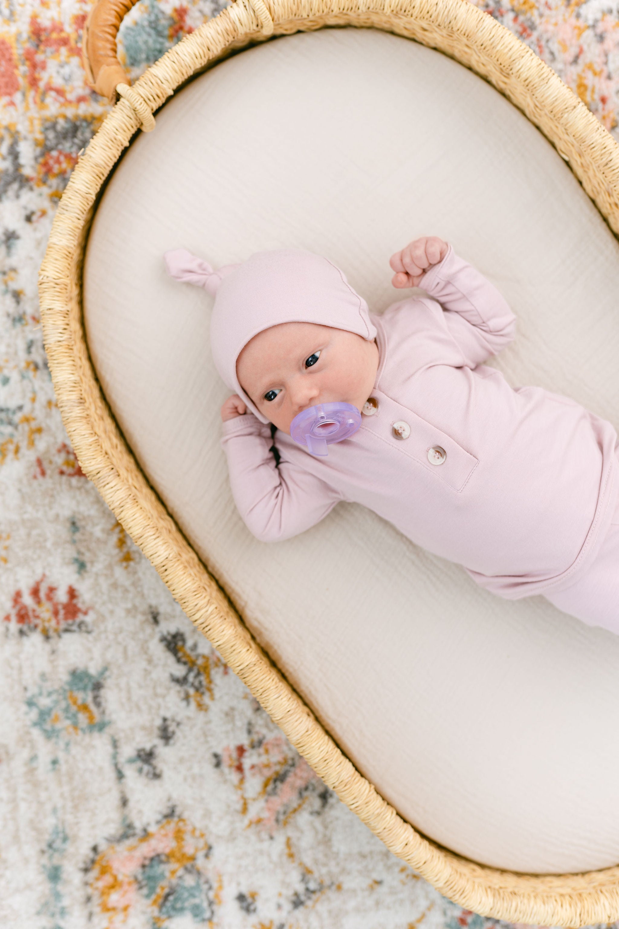 Aspen Outfit, Hat and Headband Set | Dusty Rose | Milk & Baby