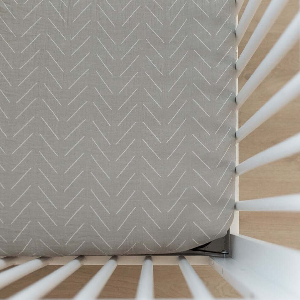 Desert Sage Muslin Crib Sheet | Milk & Baby