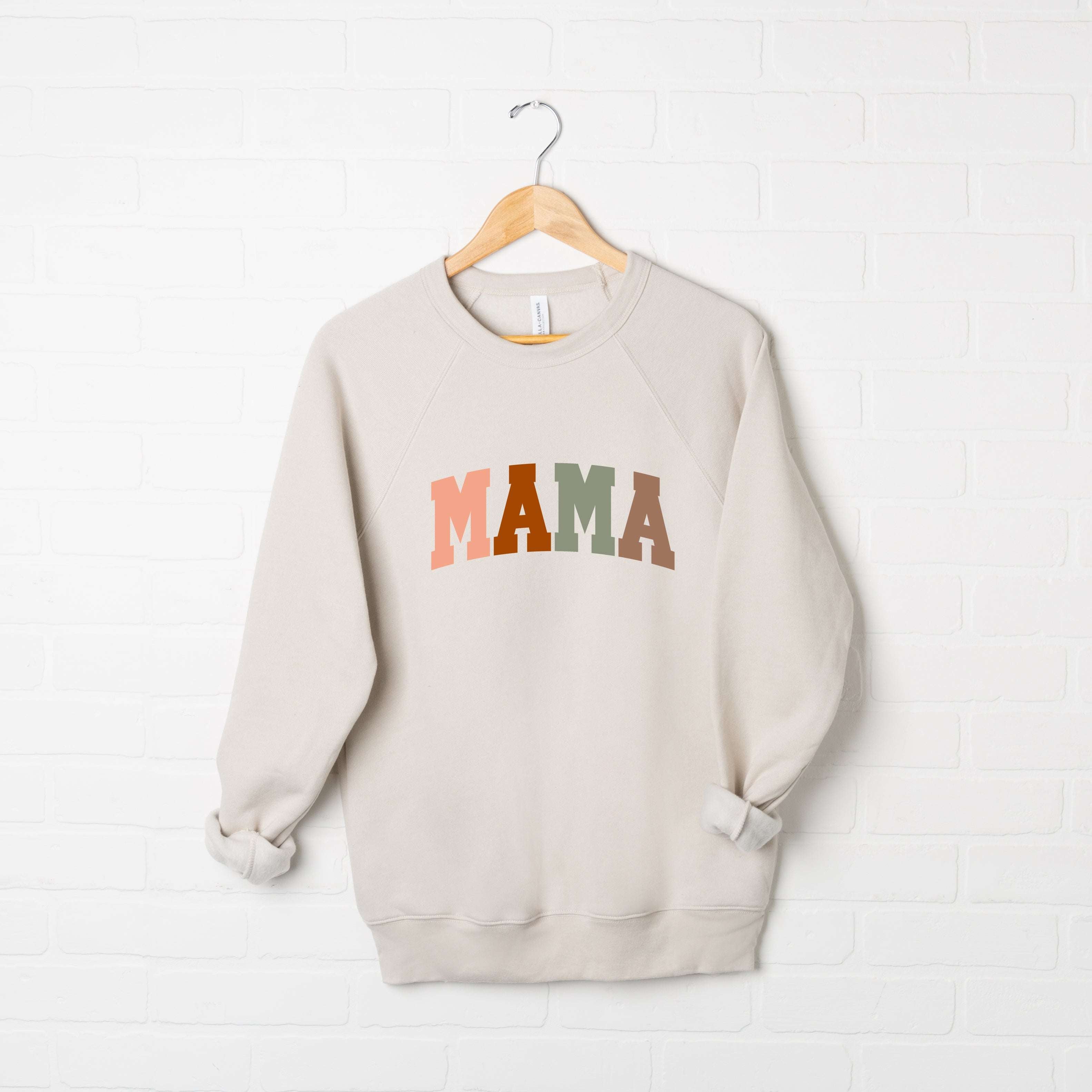Mama Block Colorful | Bella Canvas Sweatshirt Milk & Baby