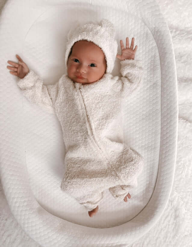 Luna + Luca Baby Bear Jumpsuit | Cozy Teddy | Milk & Baby