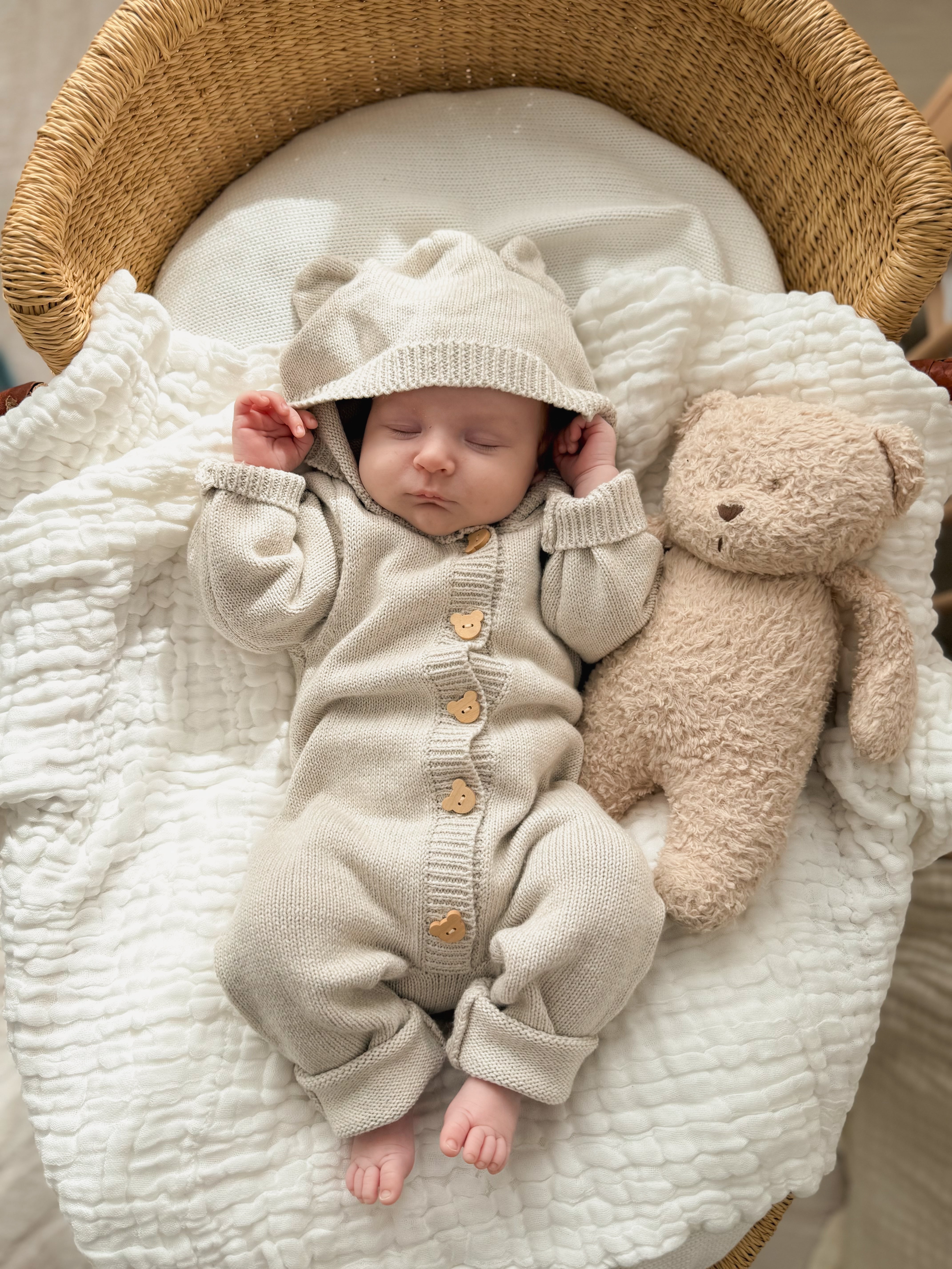 Bear Cub Jumpsuit | Natural | Milk & Baby