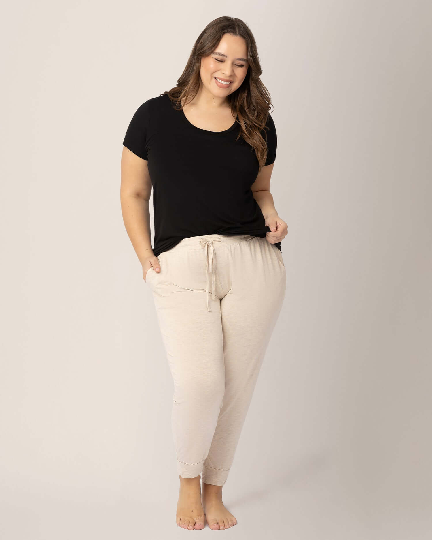 Everyday Lounge Jogger | Oatmeal Heather | Milk & Baby