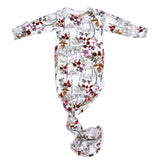 Floral Newborn Knotted Baby Gown | Milk & Baby