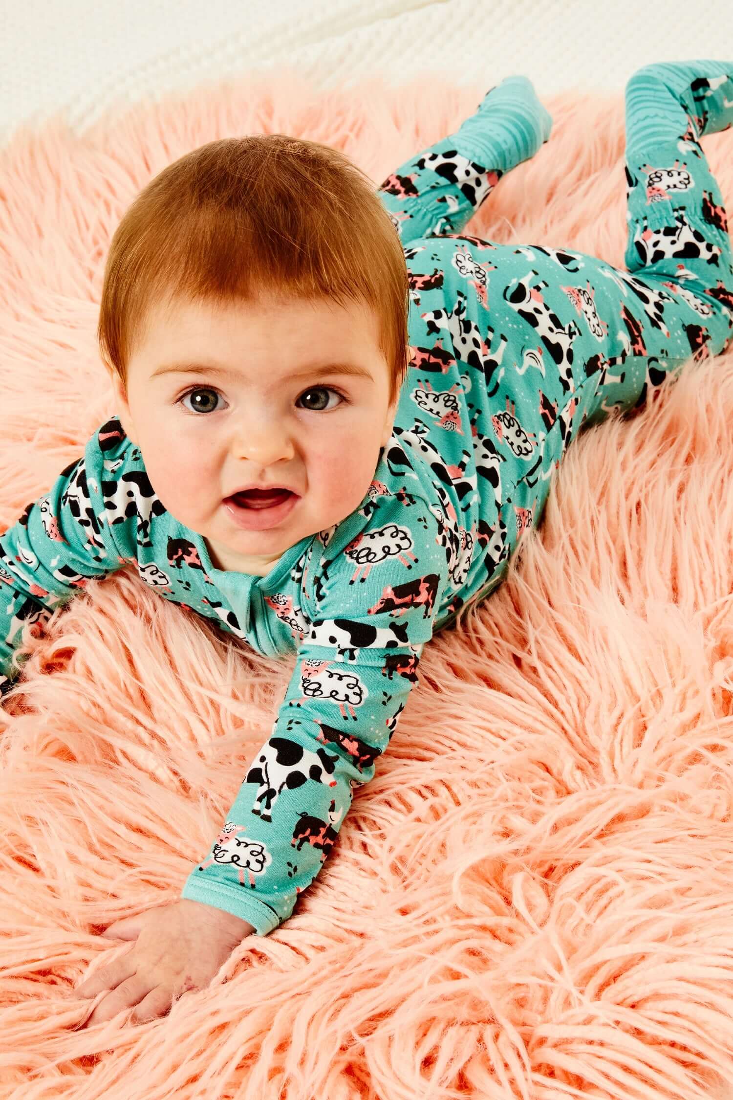 Soft & Stretchy Zipper Footie - Farm Friends | Milk & Baby