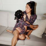 Organic Cotton Women’s Lounge Robe | Flower Child | Milk & Baby