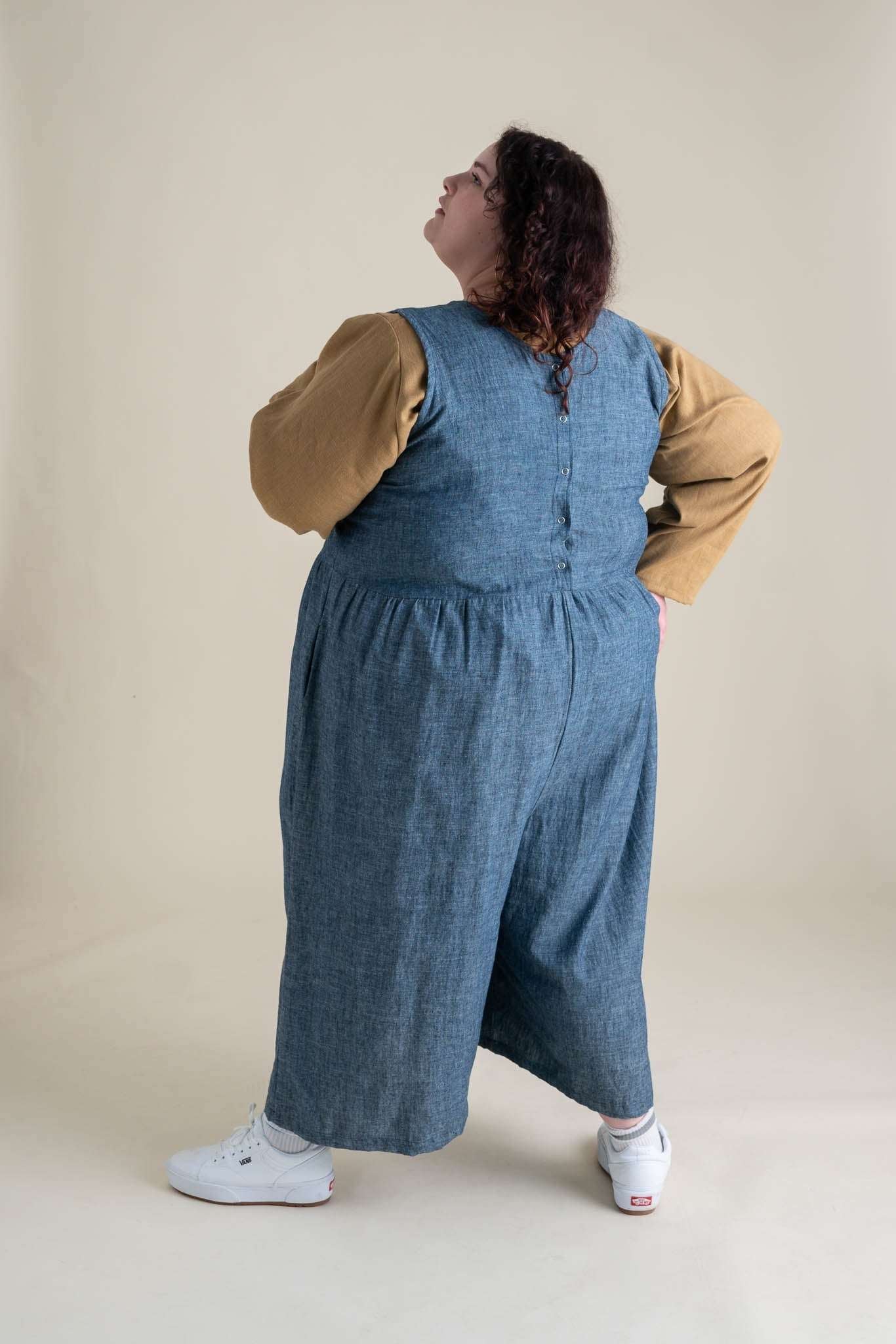 Backyard Jumpsuit in Indigo Chambray | Milk & Baby