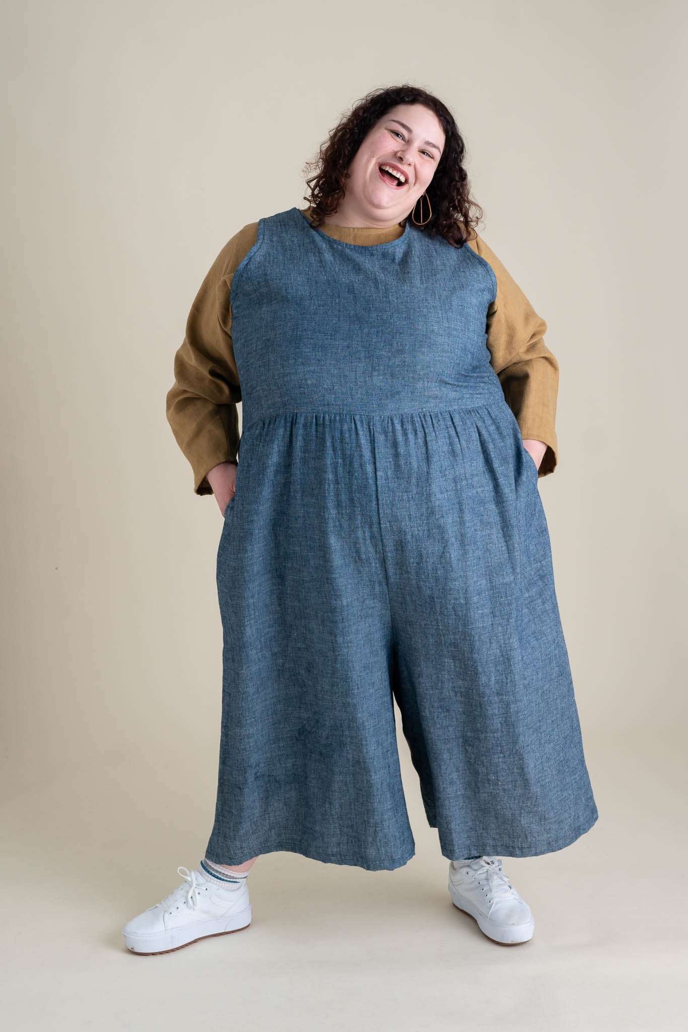 Backyard Jumpsuit in Indigo Chambray | Milk & Baby
