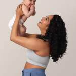 French Terry Racerback Nursing & Sleep Bra | Grey Heather | Milk & Baby