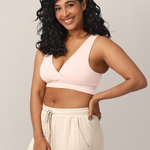 French Terry Racerback Nursing & Sleep Bra | Soft Pink | Milk & Baby