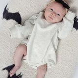 Heather Grey | Sweatshirt Romper | Milk & Baby