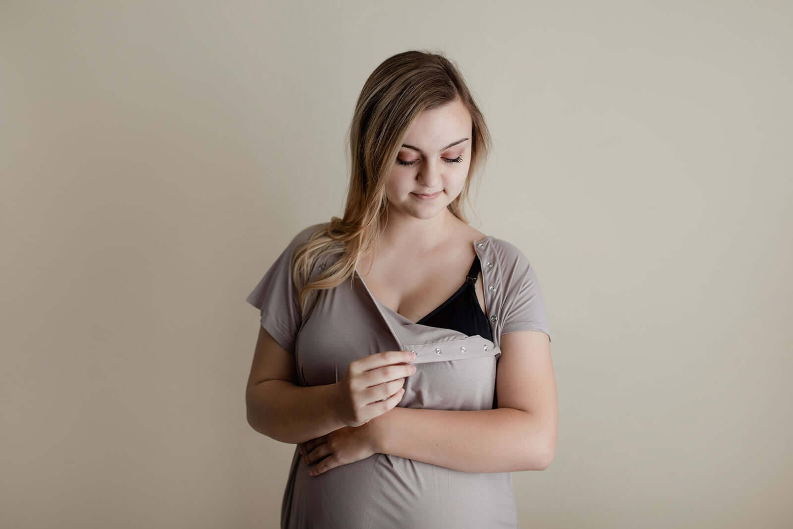 Harbor Mist Maternity Mommy Labor & Delivery Gown | Milk & Baby