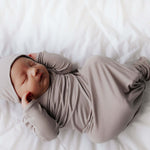 Harbor Mist Knotted Newborn Baby Gown | Milk & Baby