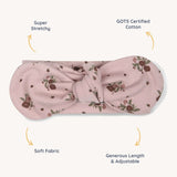 Organic Headwrap - Rose Ditsy | Milk & Baby