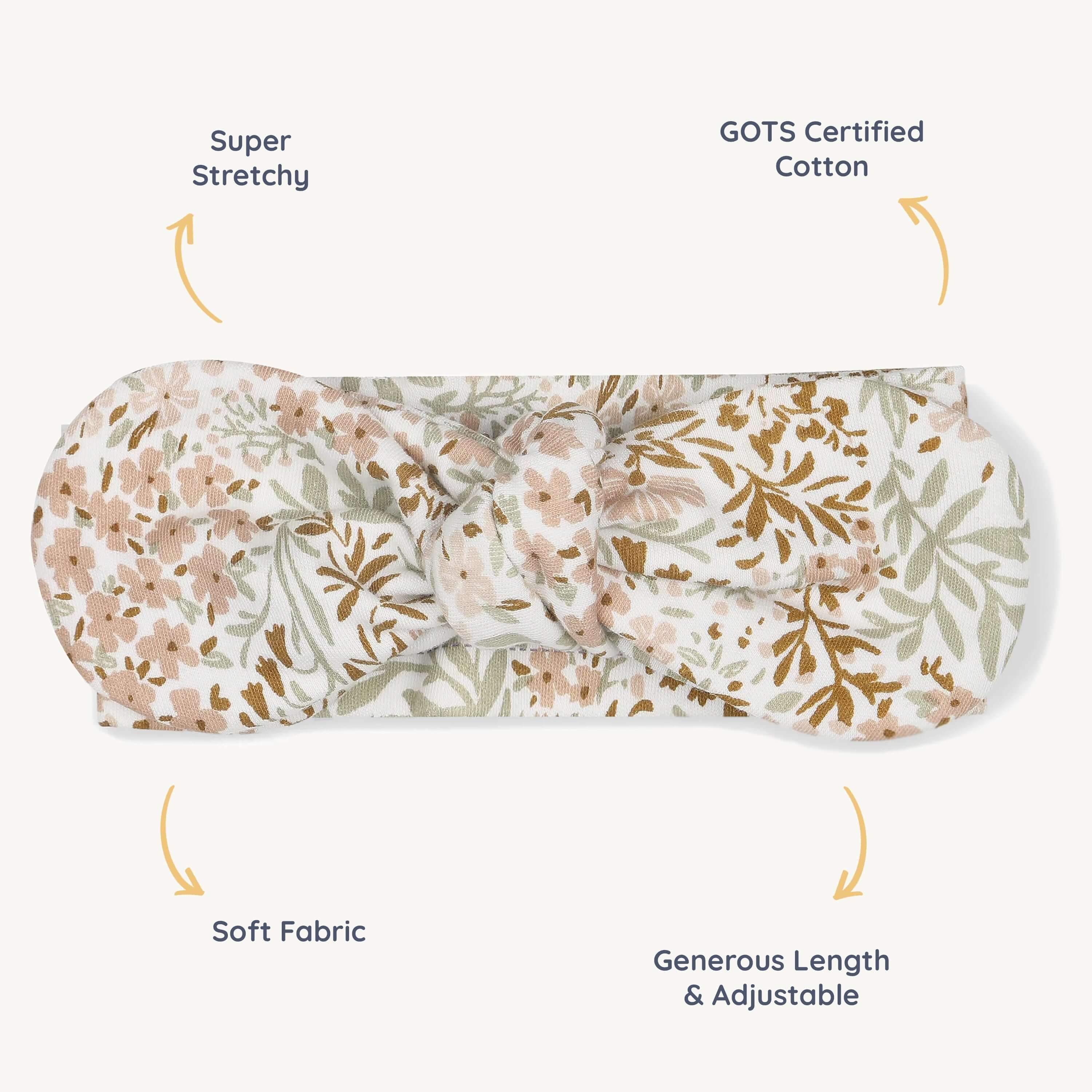 Organic Headwrap - Gardenia | Milk & Baby