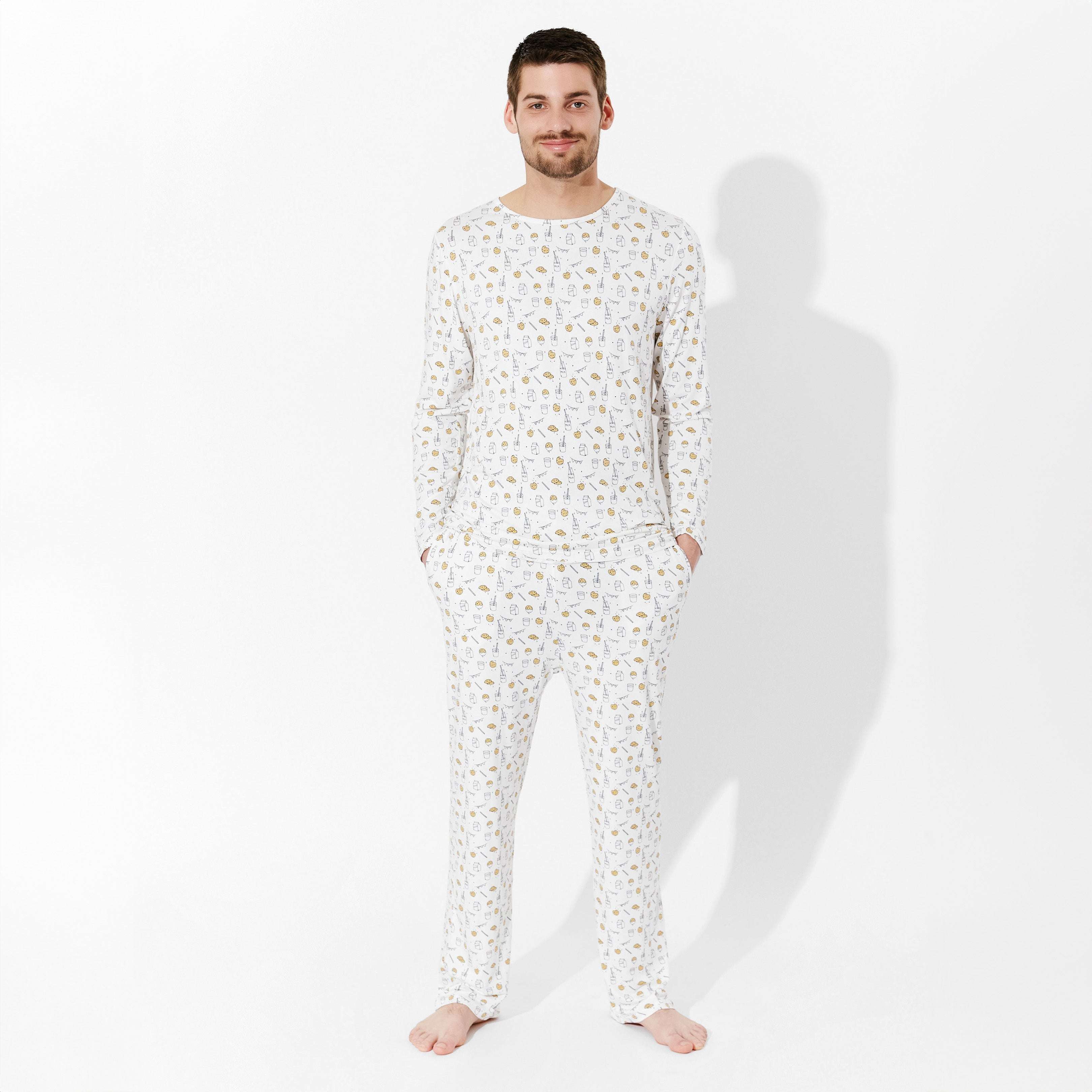Milk & Cookies Bamboo Men's Pajama Set | Milk & Baby