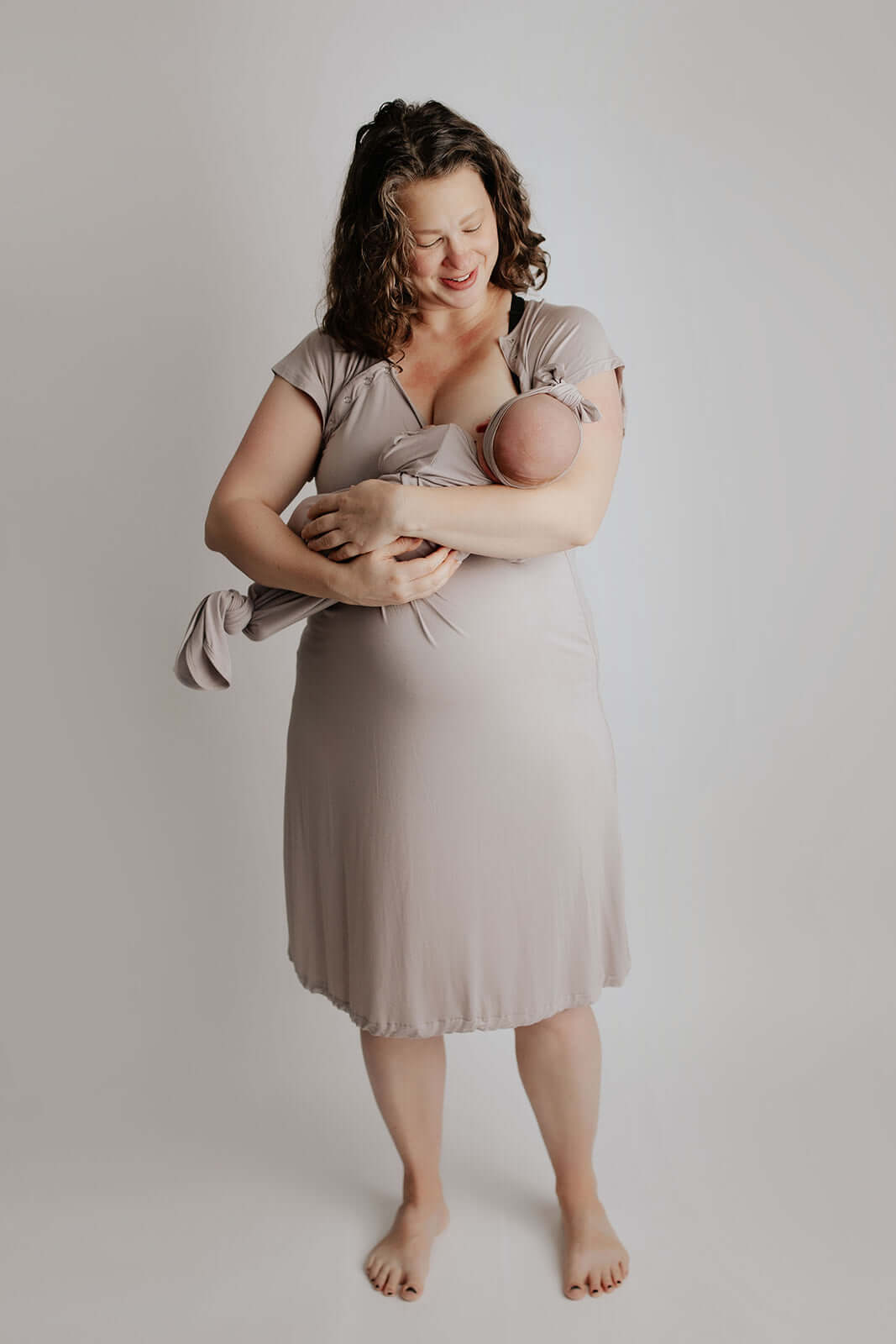 Harbor Mist Maternity Mommy Labor & Delivery Gown | Milk & Baby