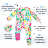 Rainbow Daisy Babe | Bamboo Footie Onesie Sleeper | "Patience & Kindness" | Milk & Baby
