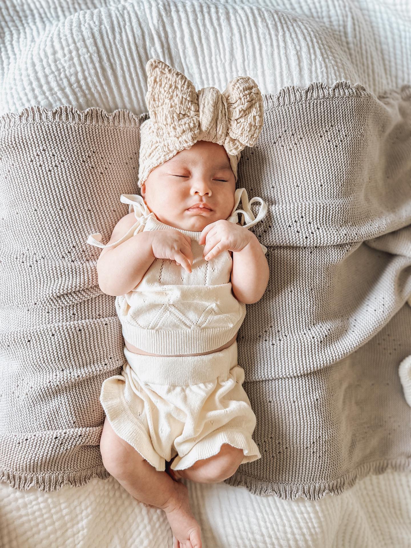 Luna + Luca Pointelle Summer Set - Cream | Milk & Baby