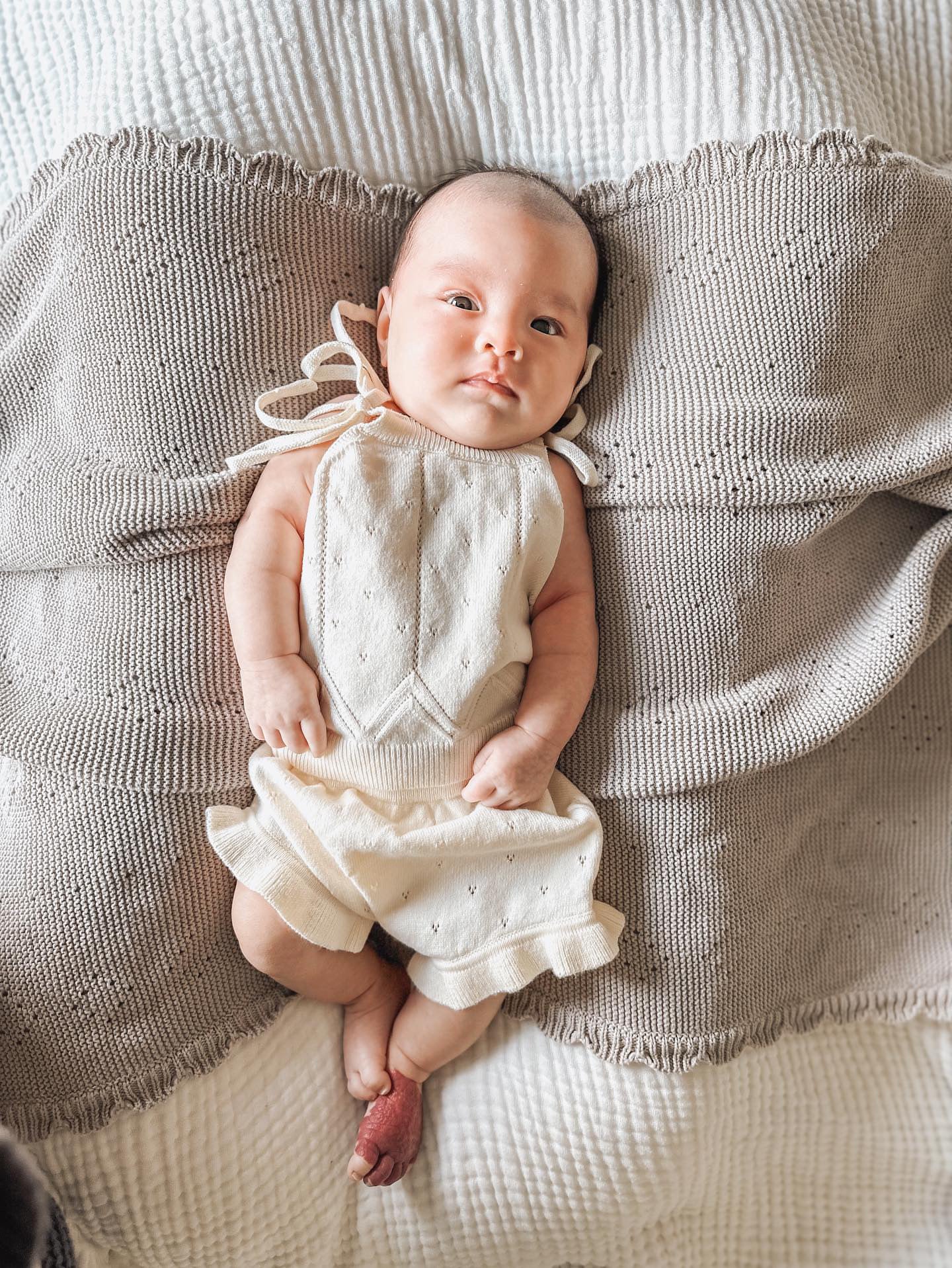 Luna + Luca Pointelle Summer Set - Cream | Milk & Baby